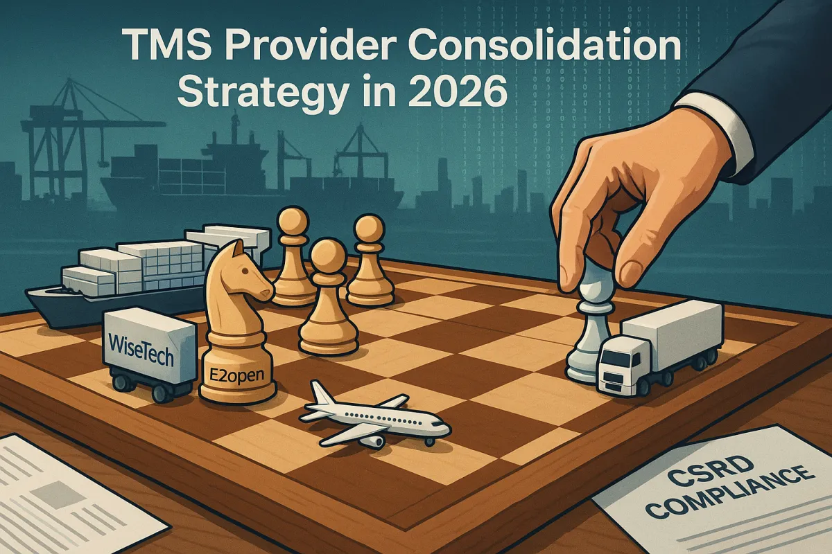 TMS-Anbieterkonsolidierung strategisch nutzen: Wie deutsche Unternehmen 2026 CSRD-Compliance und Vendor-Lock-in-Risiken durch smarte Verhandlungstaktik meistern