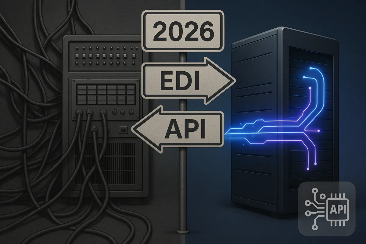 Hybrid TMS-Integration Deutschland 2026: Wie Sie durch EDI-API-Kombination Implementierungskosten von €200.000+ optimieren und trotzdem DACH-compliant bleiben