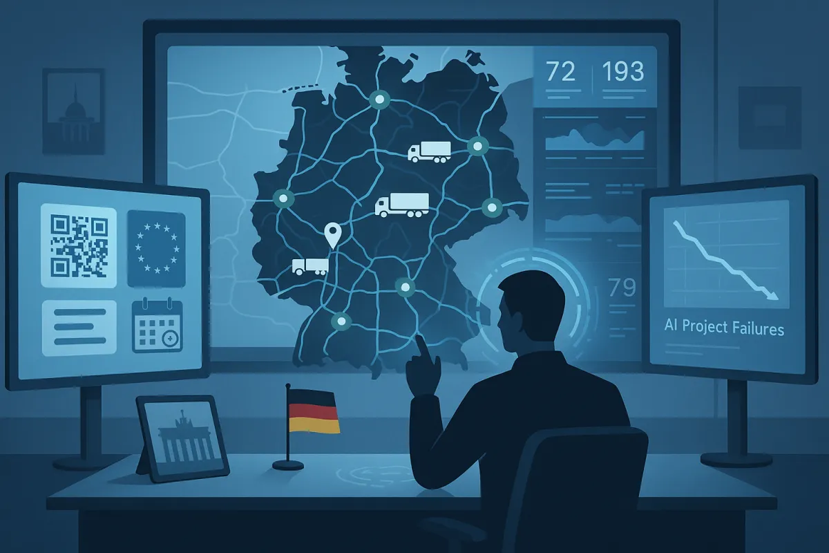 Agentic AI TMS richtig bewerten: Wie deutsche Unternehmen 2026 autonome Entscheidungssysteme implementieren und dabei eFTI-Compliance sowie 76% Fehlschläge vermeiden