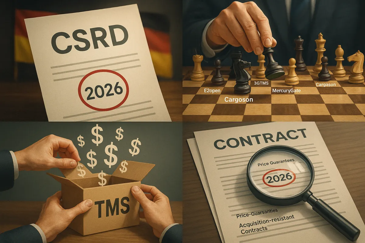 TMS-Beschaffung unter CSRD-Zeitdruck: Wie deutsche Unternehmen die Übergangsfrist 2026 für strategische Verhandlungen nutzen und Vendor-Konsolidierungsrisiken minimieren