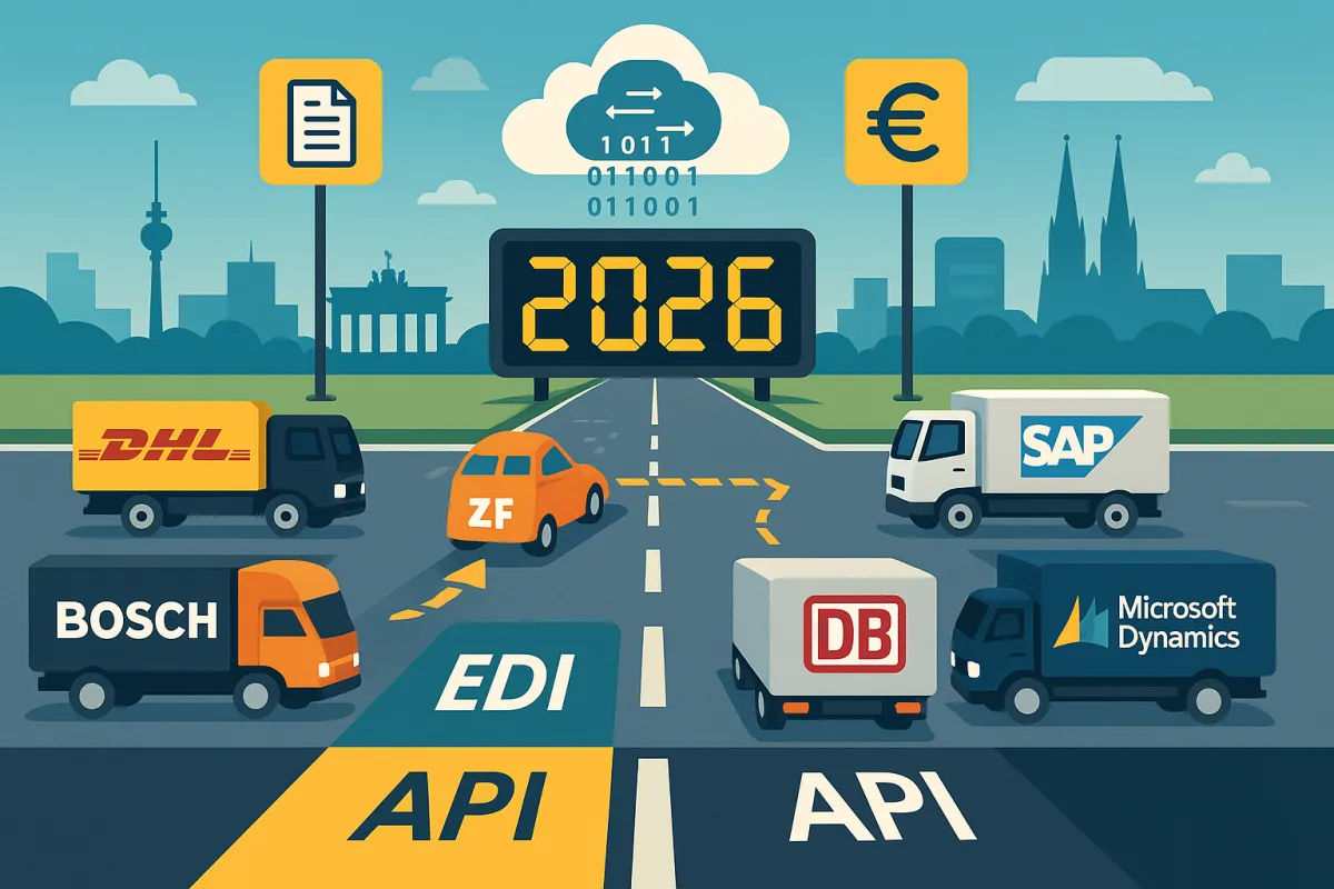 EDI zu API Migration im TMS strategisch planen: Wie deutsche Unternehmen 2026 Integrationskomplexität von €50.000+ durch phasenweise Hybrid-Strategien bewältigen und gleichzeitig eFTI-ready werden
