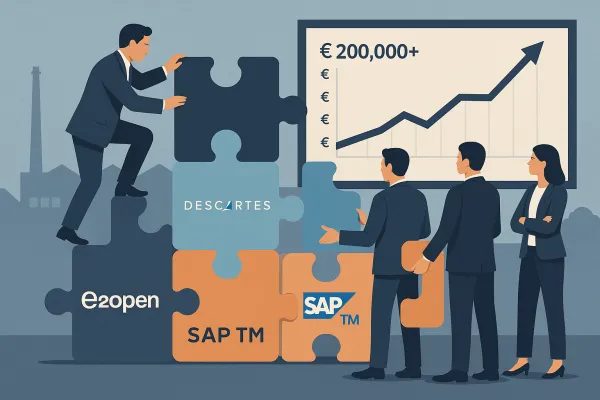 TMS-Anbieter-Konsolidierung 2026: Wie deutsche Unternehmen von der Marktbereinigung profitieren und versteckte Kosten von €200.000+ vermeiden