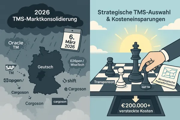 TMS-Beschaffung trotz Anbieter-Konsolidierung: Wie deutsche Unternehmen 2026 NIS2-konforme Lösungen strategisch auswählen und versteckte Kosten von €200.000+ vermeiden