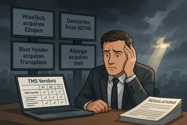 TMS-Anbieterauswahl trotz Marktkonsolidierung: Wie deutsche Unternehmen vendor-resistente Auswahlkriterien entwickeln und die 76%-Ausfallrate vermeiden
