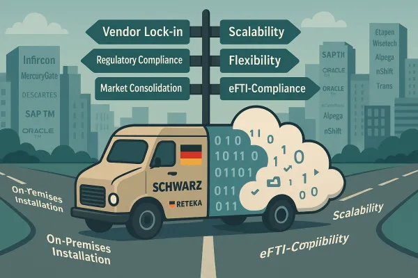 Hybrid TMS-Deployment als strategische Antwort: Wie deutsche Unternehmen durch intelligente Hybrid-Architekturen Vendor Lock-in-Risiken minimieren und gleichzeitig eFTI-Compliance sicherstellen