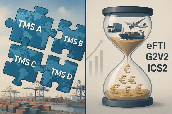 TMS-Anbieterkonsolidierung als Verhandlungschance: Wie deutsche Unternehmen 2026 die Marktbereinigung für acquisition-resistente Verträge nutzen und dabei eFTI- sowie G2V2-Compliance-Kosten von €200.000+ kontrollieren